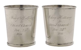 Two New York Coin Silver Mint Julep