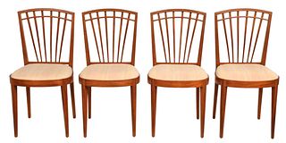Set of Four William Walker Studio Craft Dining Chairs