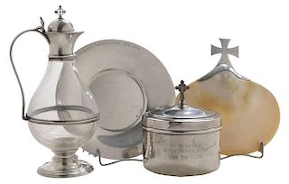 Four Sterling Church Silver Pieces
