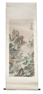 A CHINESE SCHOOL HANGING SCROLL