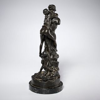 Clodion (after), bronze erotic figural group
