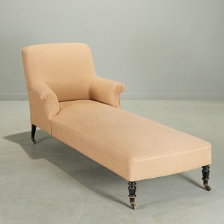 Edwardian upholstered chaise lounge