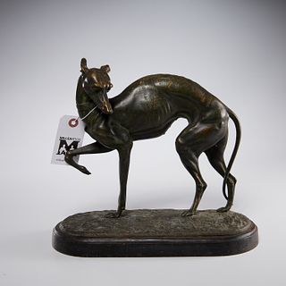 After Pierre-Jules Mene, Greyhound sculpture