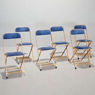 Set (6) vintage A. Fritz & Co. folding chairs