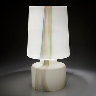 Missoni style Murano glass table lamp