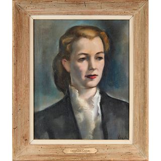 Charles Cagle, oil on canvas portrait, 1953
