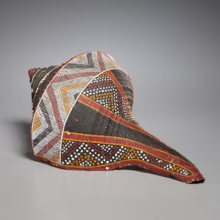 Australian painted conch shell,  ex Wright
