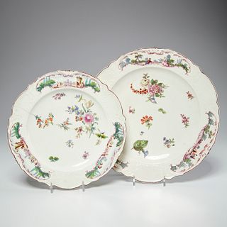 (2) Chelsea porcelain dishes, c. 1755