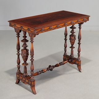 Scholle's, Chicago carved walnut console table