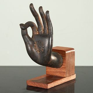 Antique Southeast Asian bronze Buddha hand