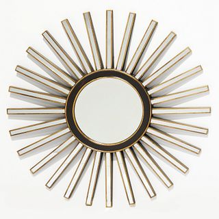 Contemporary sunburst wall mirror