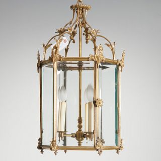 Antique Louis XV style bronze lantern pendant