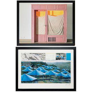 Christo, "Umbrellas" and "Store Front", signed