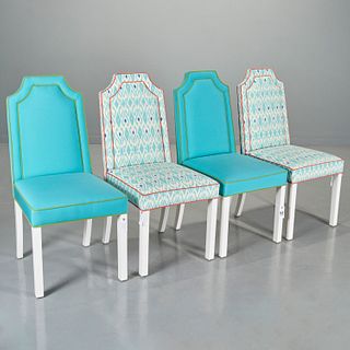 (4) Contemporary Designer parsons dining chairs