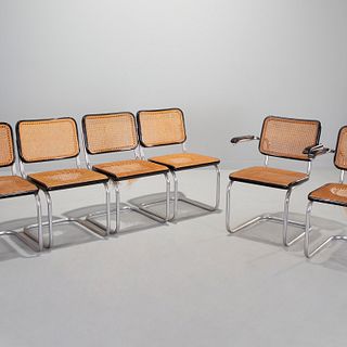 Set (6) Breuer for Thonet chrome chairs, signed