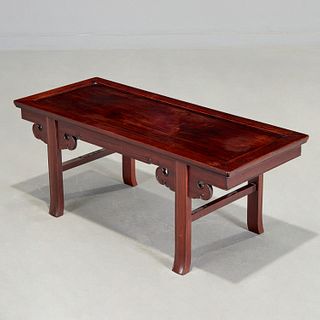 Chinese carved hardwood low table