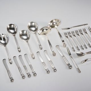 Georg Jensen sterling flatware and serving pieces