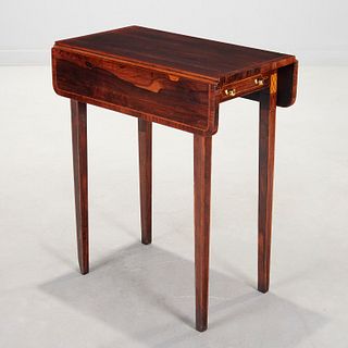 Hepplewhite Inlaid rosewood pembroke table