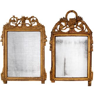 (2) Louis XVI style giltwood mirrors, 18th/19th c.