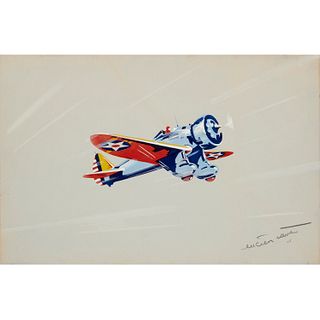 Lucien Cave, original aviation painting