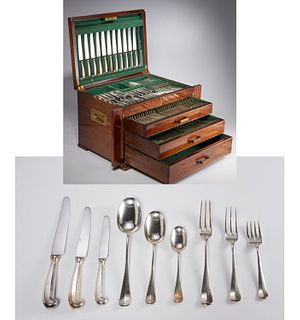 Extensive English silver plated flatware service