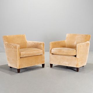 Pair A. Rudin Art Deco style lounge chairs