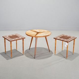 (3) Mid-Century Modern side tables