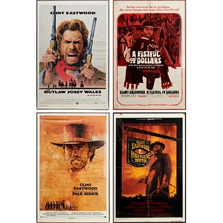(4) Clint Eastwood original 1-sheet movie posters