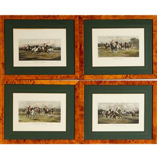 George Wright (after), (4) polo etchings
