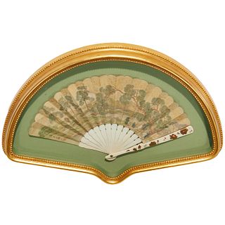 Fine antique Japanese fan, signed