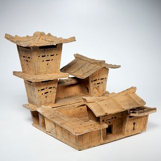 Antique Chinese Han style pottery house