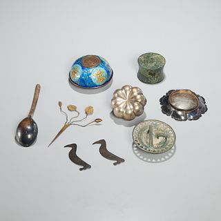 Asian bronze, silver, and metalware collection