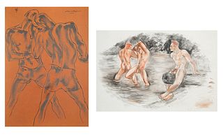 A GROUP OF TWO CONTEMPORARY WORKS ON PAPER, 20TH CENTURY ARTISTS