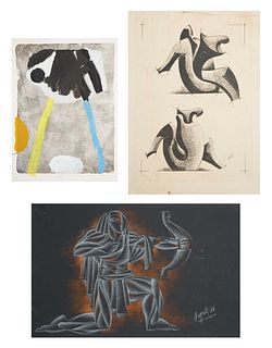 A GROUP OF ABSTRACT COMPOSITIONS, CIRCA MID-LATE 20TH CENTURY