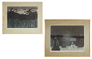 A PAIR OF WOODBLOCK PRINTS BY KIYOSHI SAITO (JAPANESE 1907-1997)