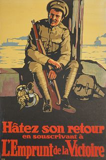 1914-1918 ORIGINAL FRENCH WWI POSTER