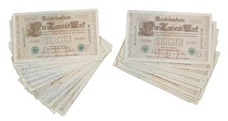A GROUP OF FORTY-SEVEN REICHSMARK BANKNOTES, CIRCA 1910