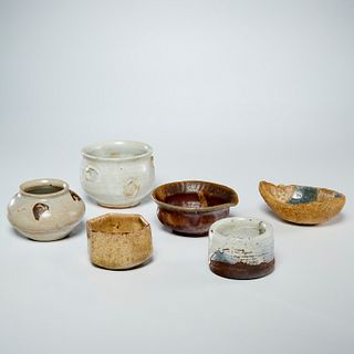 (6) small antique Asian earthenware bowls