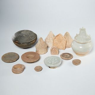 Buddhist Tsa-Tsa, Stupa, offerings, and jars