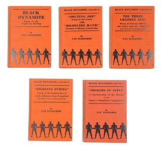 [NAT FLEISCHER], BLACK DYNAMITE STORY OF THE NEGRO IN BOXING FROM 1782-1938, VOLUMES I-IV, 1938