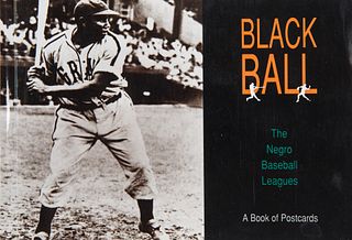 [ERNST BURKE, AL BURROWS, HOWARD GOULD AND ROBERT SCOTT] SIGNED BLACK BALL: THE NEGRO BASEBALL LEAGUES: A BOOK OF POSTCARDS, 1991
