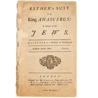 Esther's Suit to King Ahasuerus, 1753