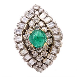5.0 Ctw in Emerald & Diamonds 18k gold Ring