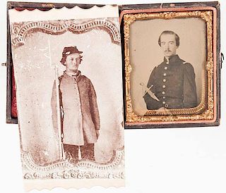 Ninth Plate Ambrotype of Union Soldier with Sword, Plus 