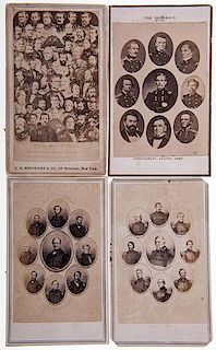 Composite CDVs of Union and Confederate Generals, Lot of Four 