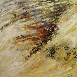 DAGAN, Geula. Oil on Canvas. "Limites de la Mer".