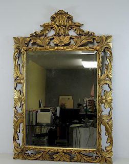 Venetian Giltwood Rococo Style Mirror.