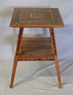 End Table with Tortoise Shell Style Inlay.