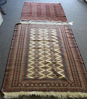 2 Finely Woven Handmade Bokhara Style Rugs.
