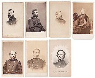 Eight CDVs of Maine Generals 